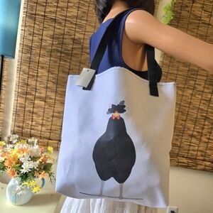 NWT Thick Canvas Chicken Tote Bag